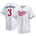 Ldoa M.Twins #3 Harmon Killebrew Player White Home Game Stitched Jerseys