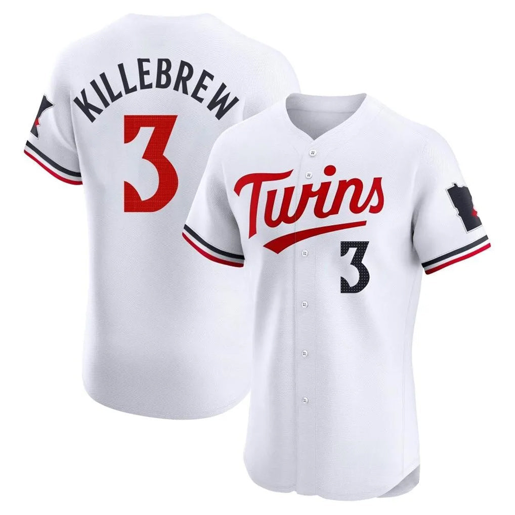 Ldoa M.Twins #3 Harmon Killebrew Player White Home Limited Elite Stitched Jerseys