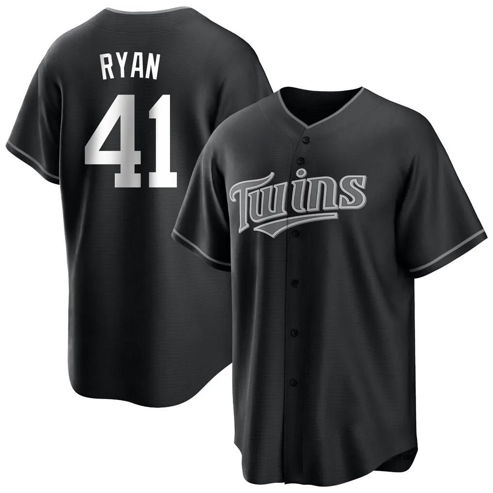 Ldoa M.Twins #41 Joe Ryan Player Black Home Game Stitched Jerseys
