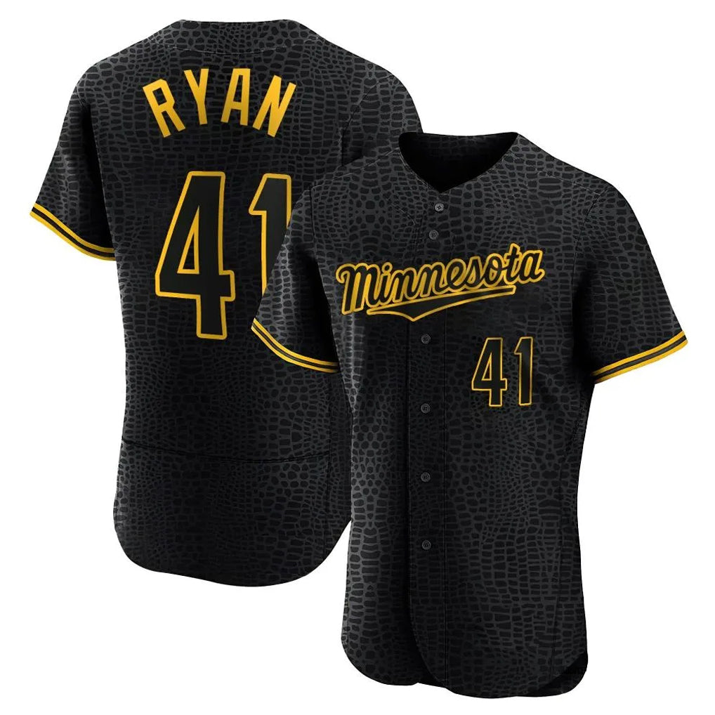 Ldoa M.Twins #41 Joe Ryan Player Black Snake Skin City Home Limited Elite Stitched Jerseys