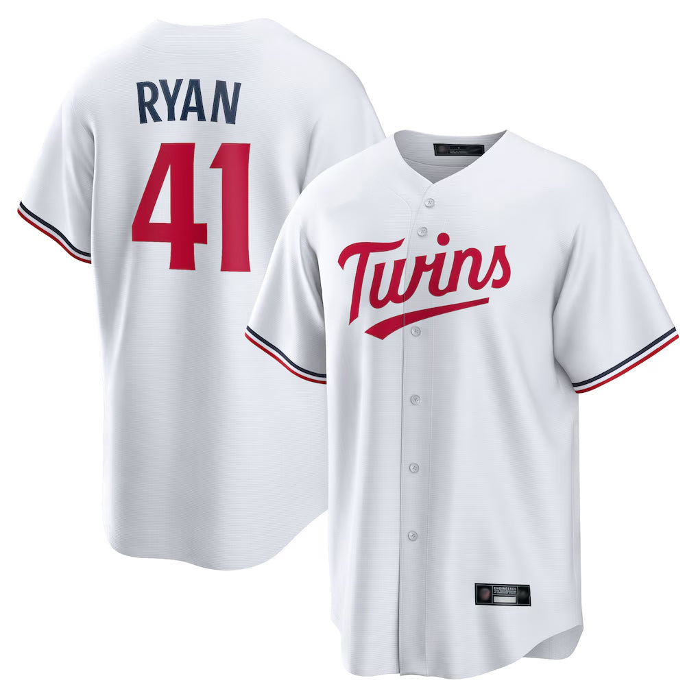 Ldoa M.Twins #41 Joe Ryan Player White Home Game Stitched Jerseys