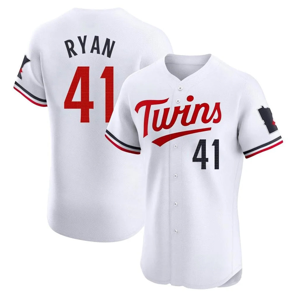 Ldoa M.Twins #41 Joe Ryan Player White Home Limited Elite Stitched Jerseys