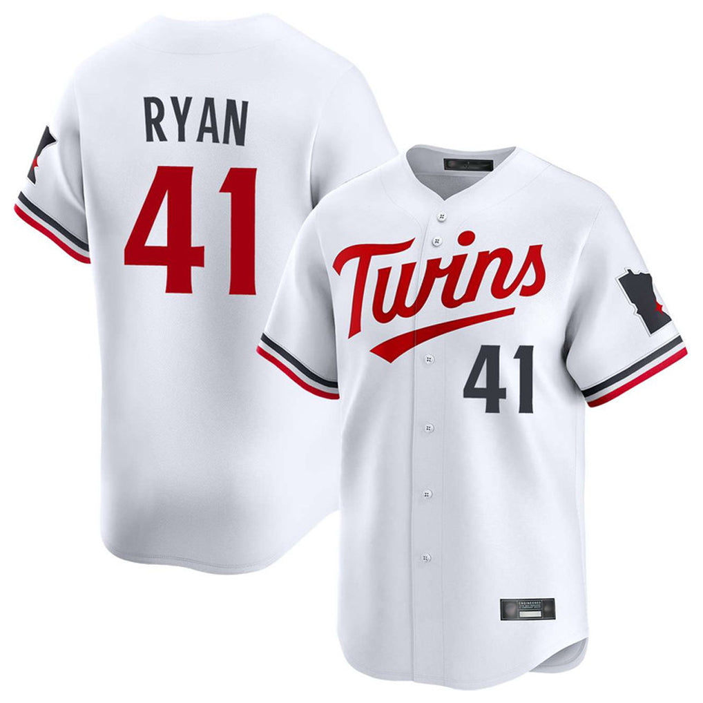 Ldoa M.Twins #41 Joe Ryan Player White Home Limited Stitched Jerseys