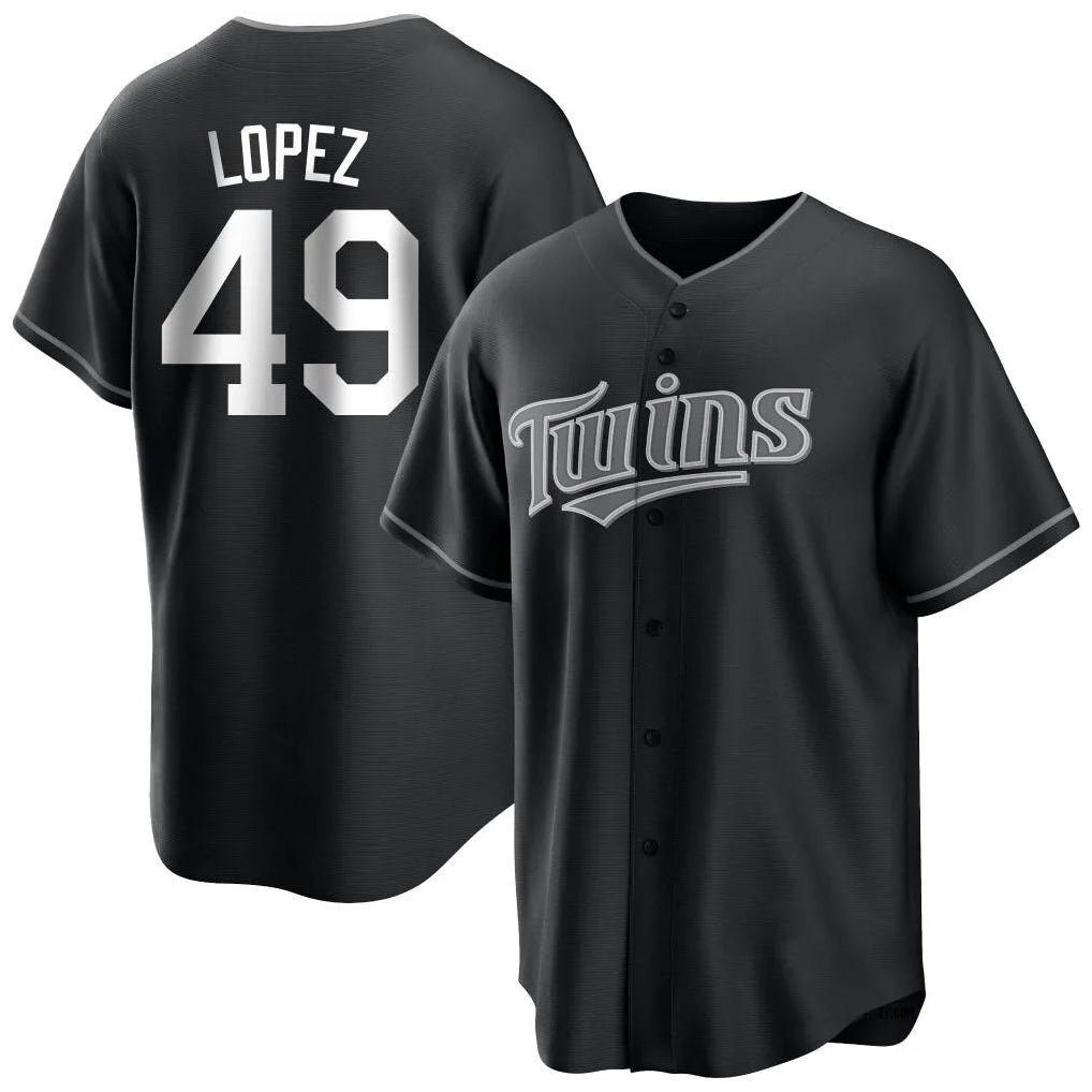 Ldoa M.Twins #49 Pablo Lopez Player Black Home Game Stitched Jerseys
