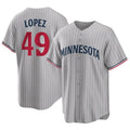 Ldoa M.Twins #49 Pablo Lopez Player Gray Game Limited Home Stitched Jerseys