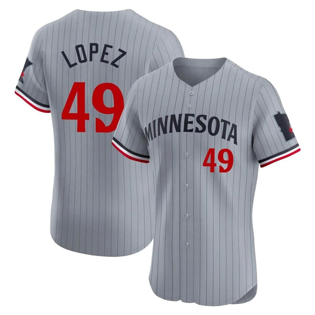 Ldoa M.Twins #49 Pablo Lopez Player Gray Home Limited Elite Stitched Jerseys