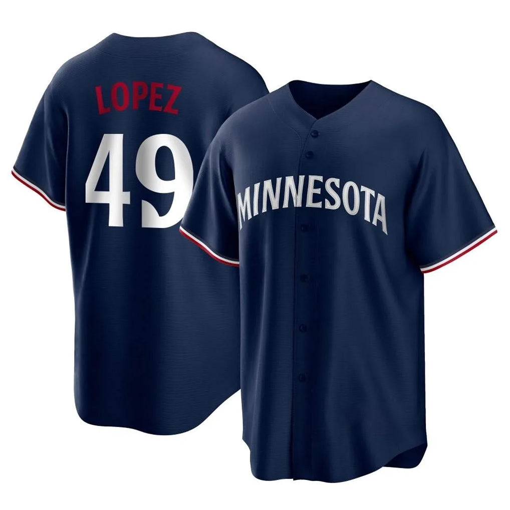 Ldoa M.Twins #49 Pablo Lopez Player Navy Replica Alternate Home Stitched Jerseys