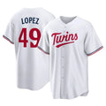 Ldoa M.Twins #49 Pablo Lopez Player White Home Game Stitched Jerseys