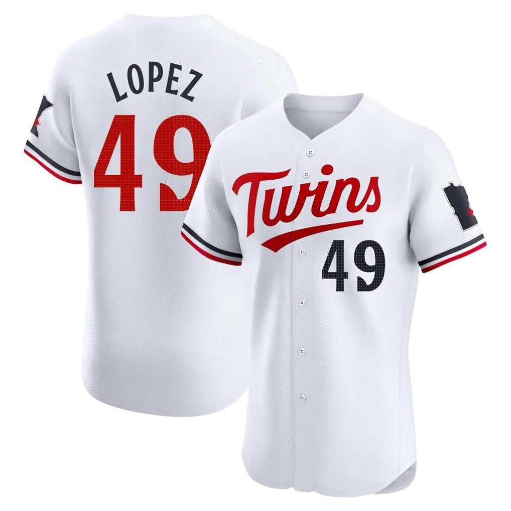 Ldoa M.Twins #49 Pablo Lopez Player White Home Limited Elite Stitched Jerseys