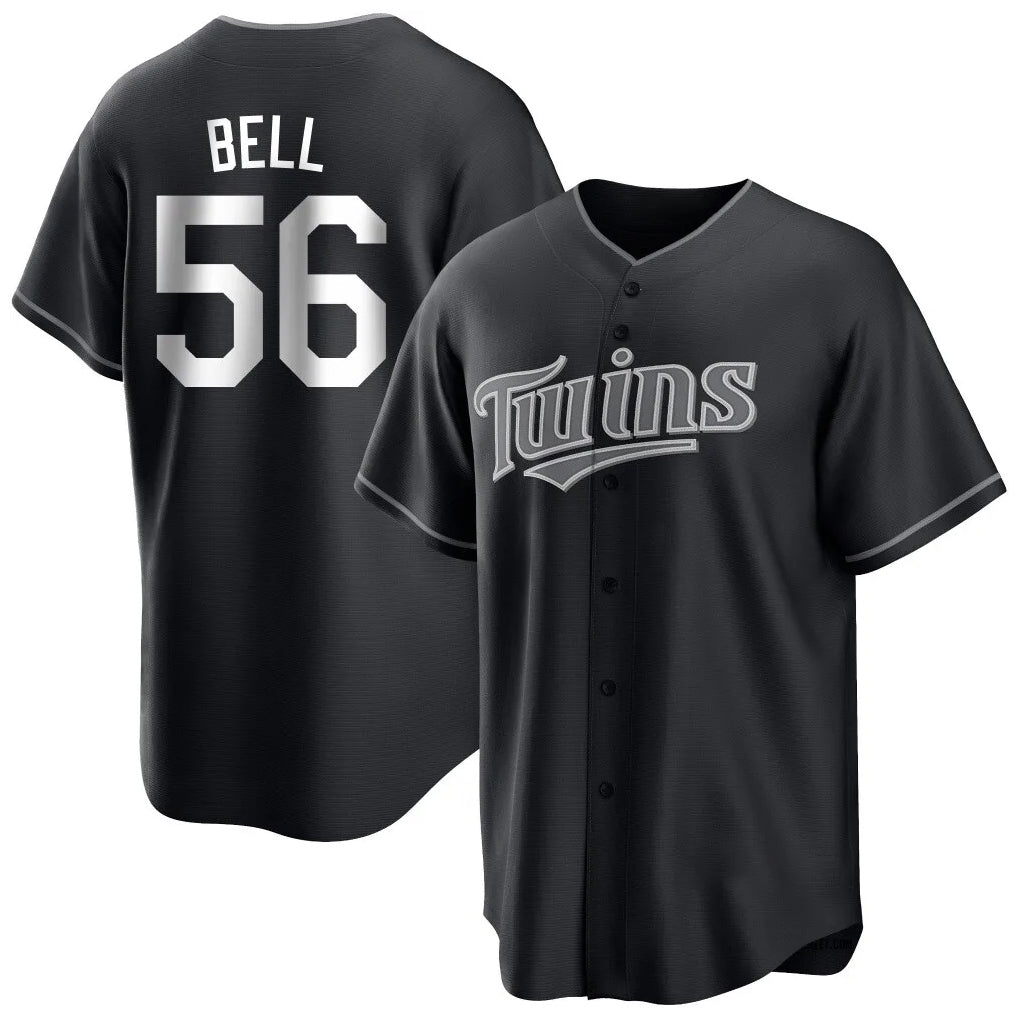 Ldoa M.Twins #56 Josh Bell Player Black Home Game Stitched Jerseys