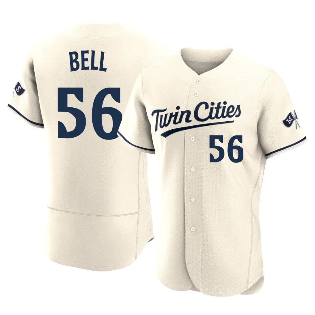 Ldoa M.Twins #56 Josh Bell Player Cream Home Limited Elite Stitched Jerseys