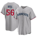 Ldoa M.Twins #56 Josh Bell Player Gray Game Limited Home Stitched Jerseys
