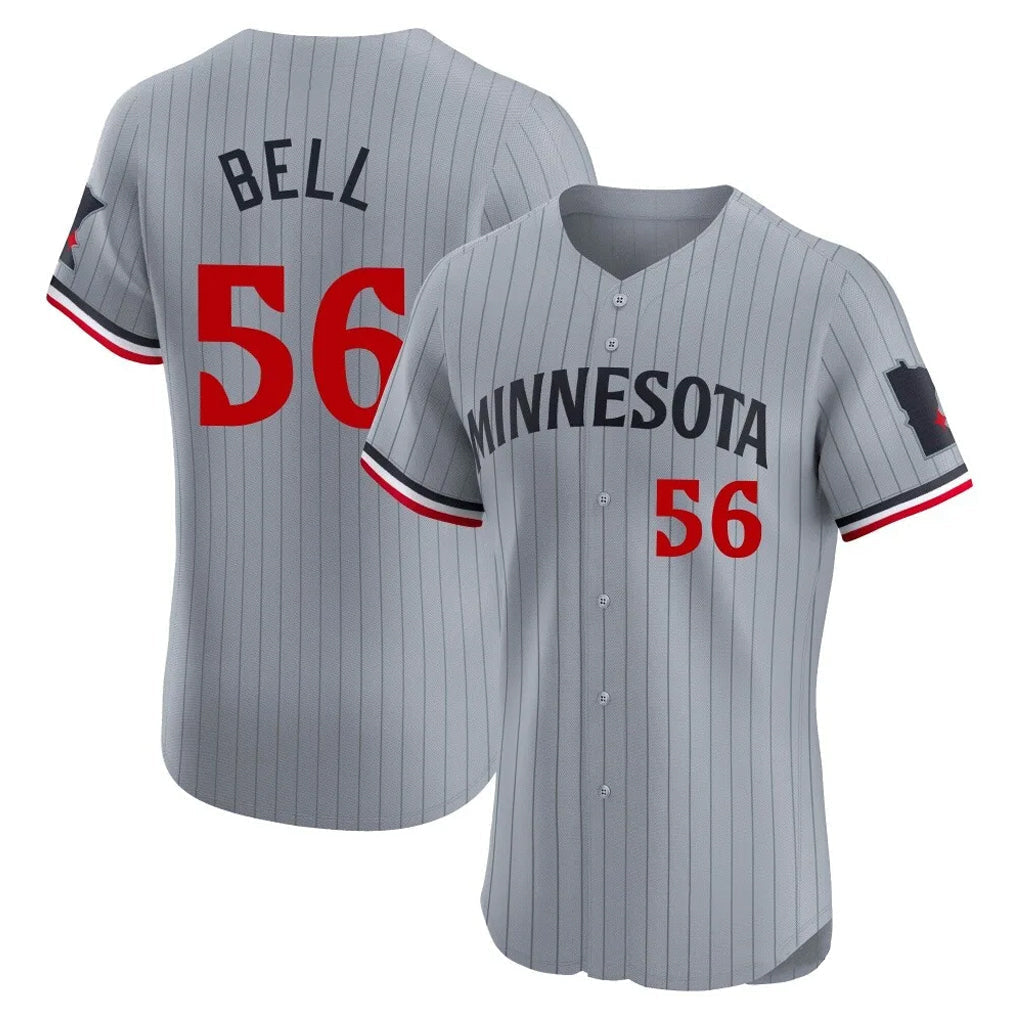 Ldoa M.Twins #56 Josh Bell Player Gray Home Limited Elite Stitched Jerseys