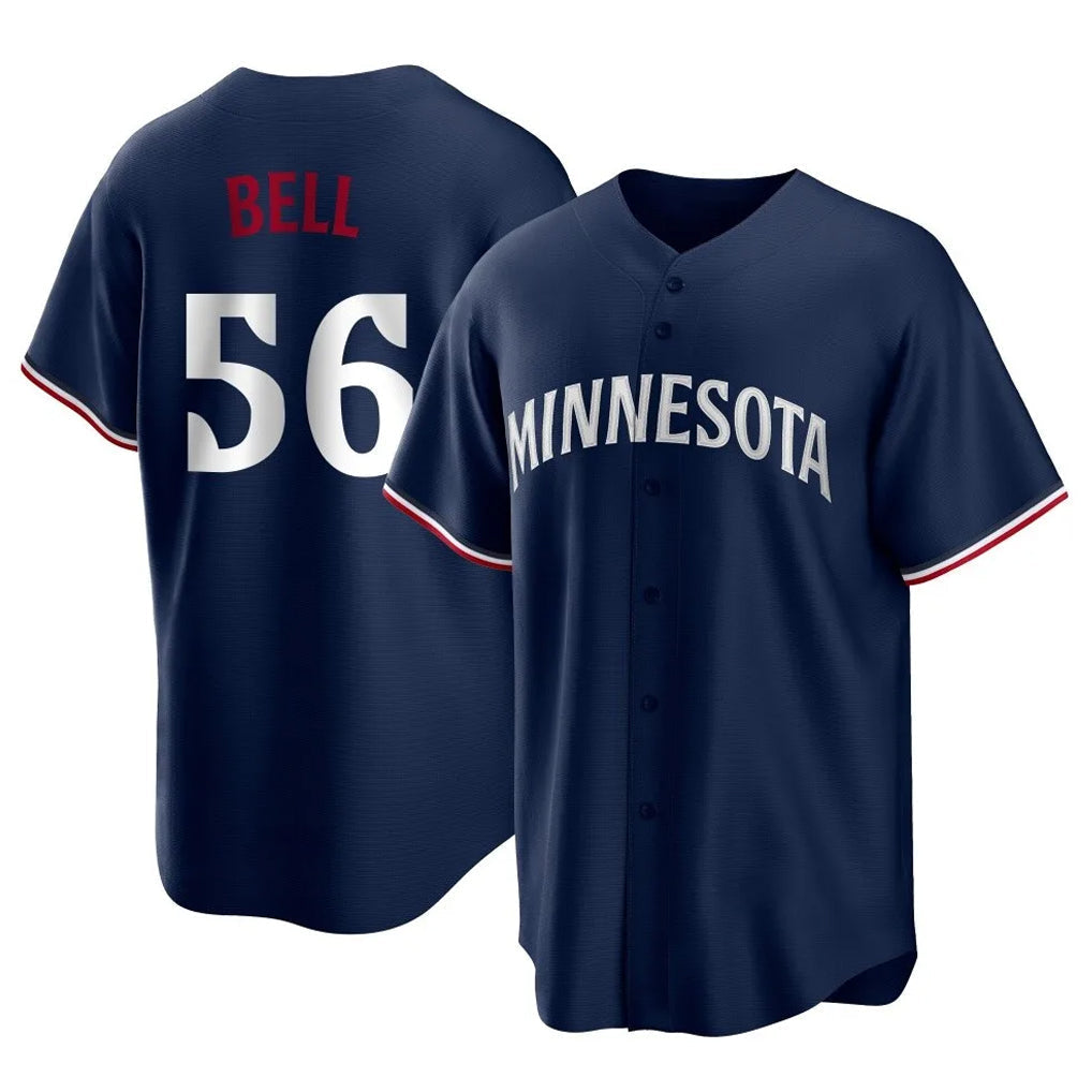 Ldoa M.Twins #56 Josh Bell Player Navy Replica Alternate Home Stitched Jerseys