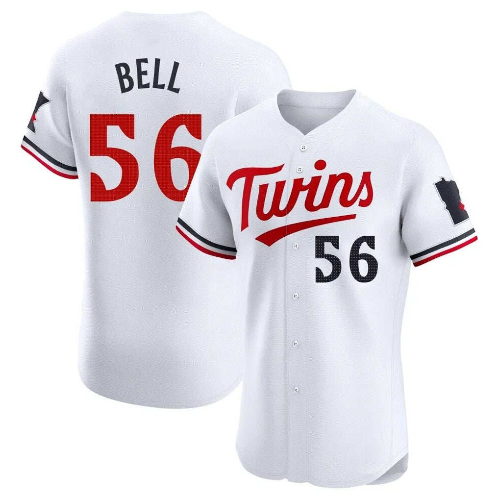 Ldoa M.Twins #56 Josh Bell Player White Home Limited Elite Stitched Jerseys