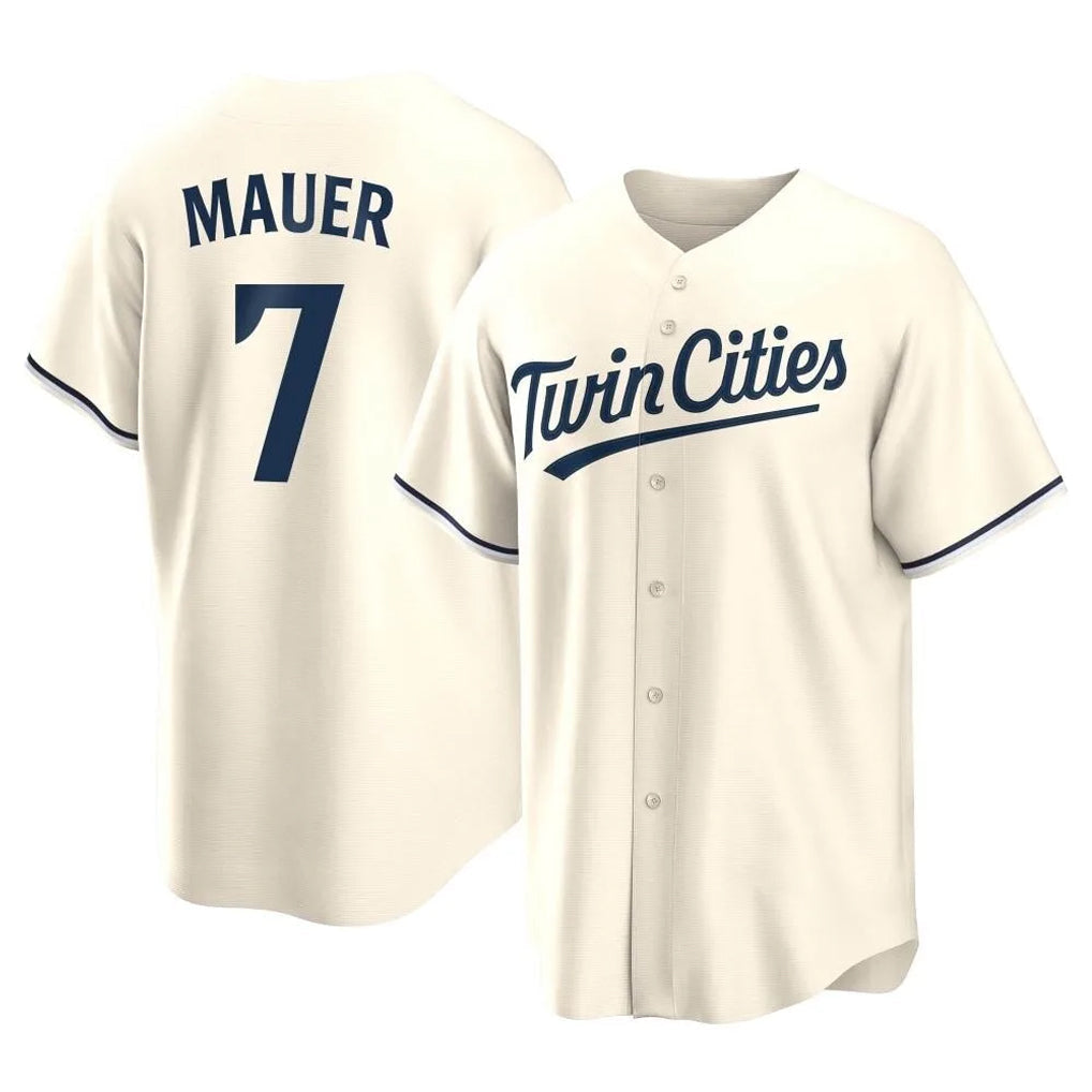Ldoa M.Twins #7 Joe Mauer Player Cream Game Limited Home Stitched Jerseys