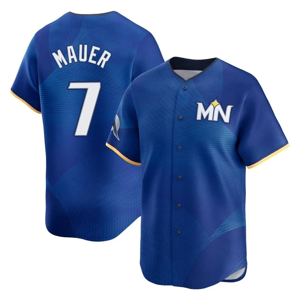 Ldoa M.Twins #7 Joe Mauer Player Royal City Connect Limited Home Stitched Jerseys