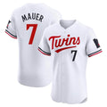 Ldoa M.Twins #7 Joe Mauer Player White Home Limited Elite Stitched Jerseys