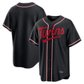 Ldoa Minnesota Twins Blank Player Black Fashion Out Home Limited Stitched Jerseys