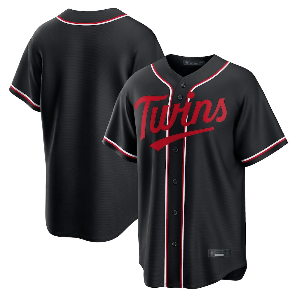Ldoa Minnesota Twins Blank Player Black Fashion Out Home Limited Stitched Jerseys