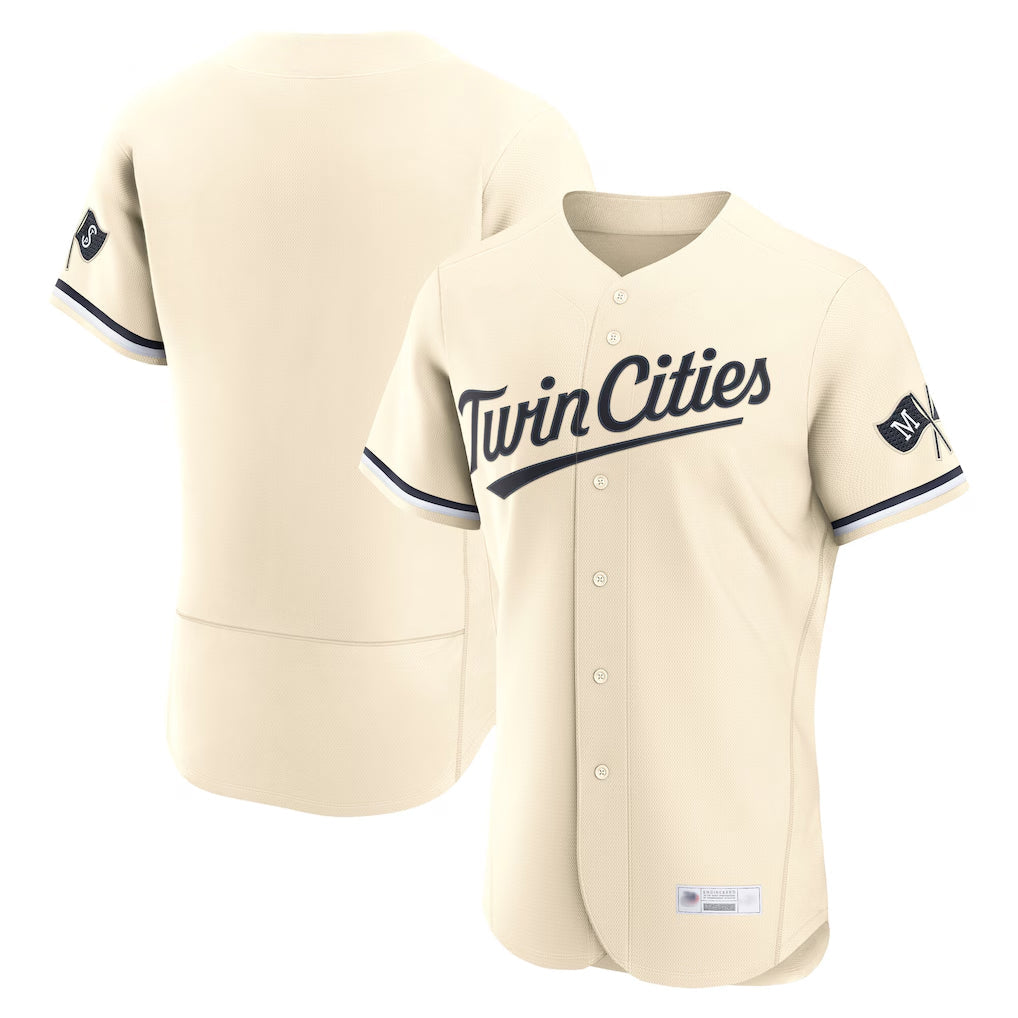 Ldoa Minnesota Twins Blank Player Cream Home Limited Elite Stitched Jerseys