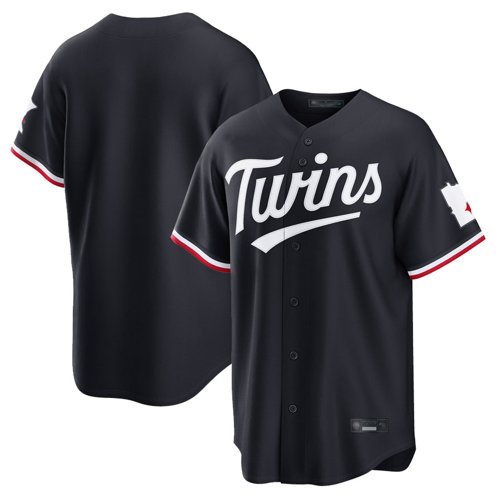 Ldoa Minnesota Twins Blank Player Navy Home Game Stitched Jerseys