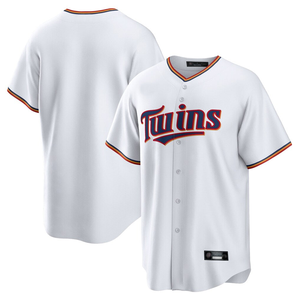 Ldoa Minnesota Twins Blank Player White Game Home Stitched Jerseys
