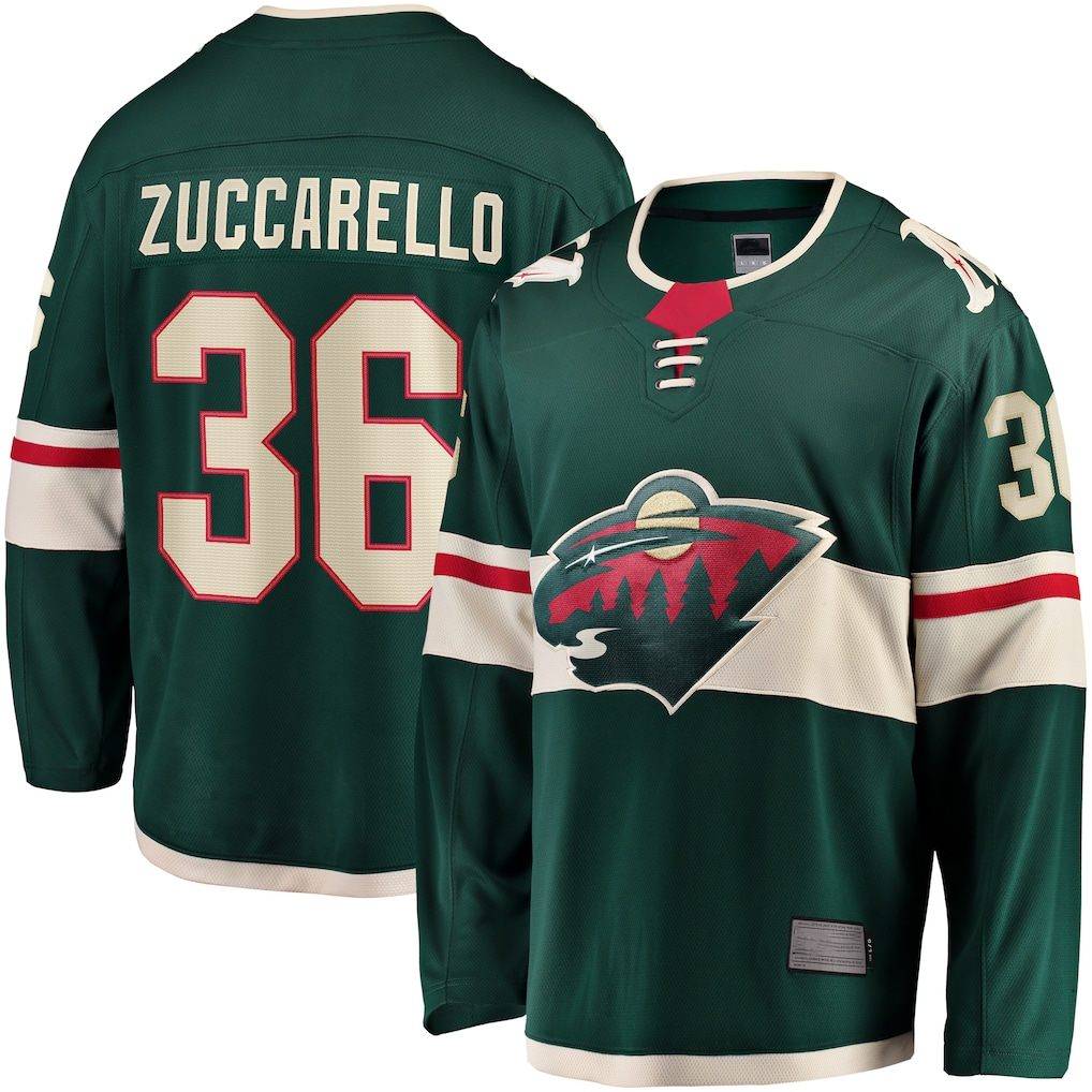 Tuec M.Wild #36 Mats Zuccarello Green Team Color Breakaway Player Jerseys