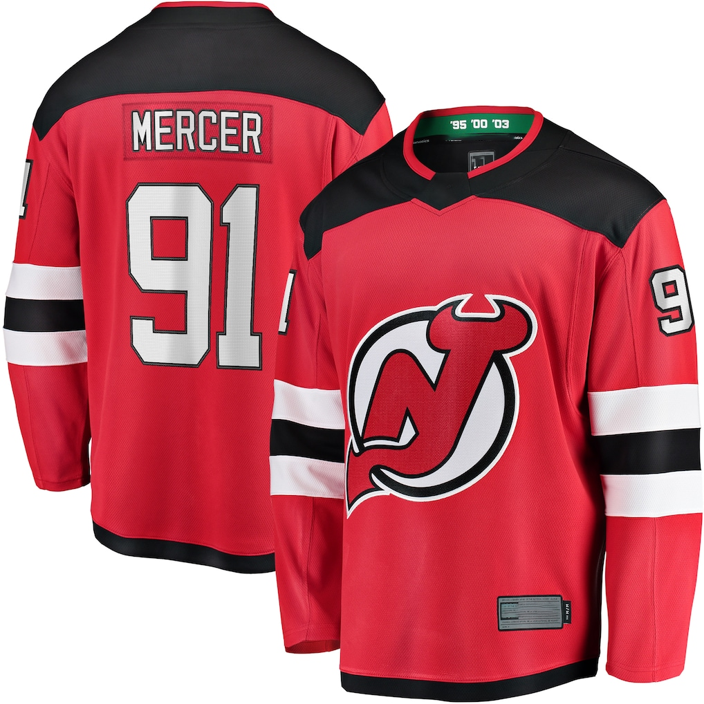 Tuec N.Jersey Devils #91 Dawson Mercer Red Home Breakaway Jerseys