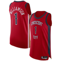 Ldoa NO.Pelicans #1 Zion Williamson Red Authentic Stitched Jerseys- Statement Edition