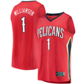 Ldoa NO.Pelicans #1 Zion Williamson Red Replica Fast Break Stitched Jerseys- Statement Edition