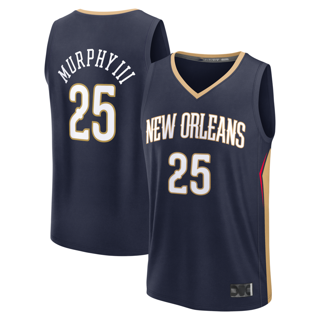 Ldoa NO.Pelicans #25 Trey Murphy III Navy Fast Break Replica Stitched Jerseys- Icon Edition