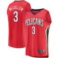 Ldoa NO.Pelicans #3 C.J. McCollum Red Fast Break Replica Player Stitched Jerseys- Statement Edition