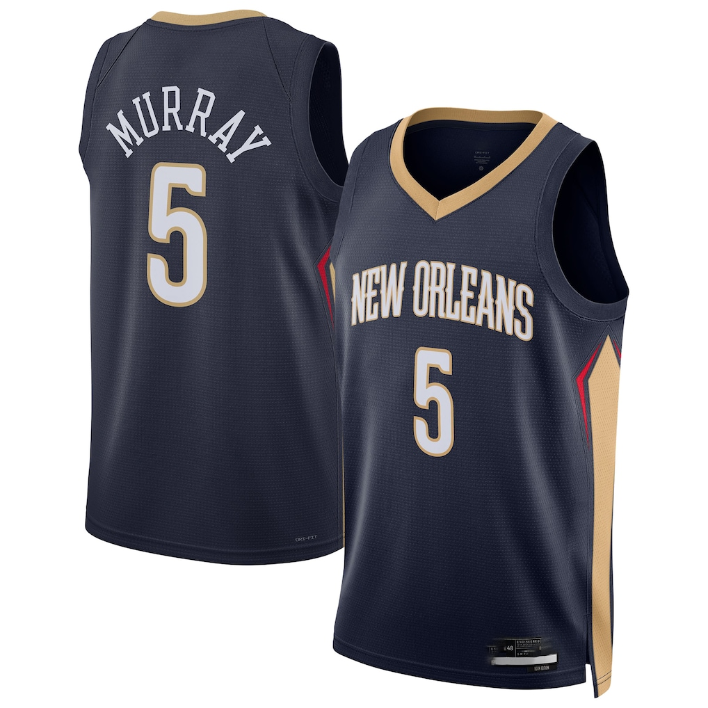 Ldoa NO.Pelicans #5 Dejounte Murray Navy 2024 Offseason Addition Swingman Stitched Jerseys