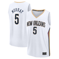 Ldoa NO.Pelicans #5 Dejounte Murray White Fast Break Replica Player Stitched Jerseys- Association Edition