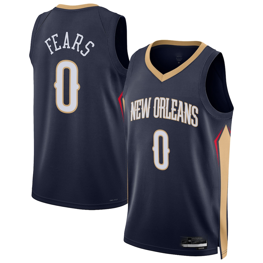 Ldoa NO.Pelicans #0 Jeremiah Fears Navy Swingman Stitched Jerseys- Icon Edition