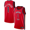 Ldoa NO.Pelicans #1 Zion Williamson Red Swingman Stitched Jerseys- Statement Edition