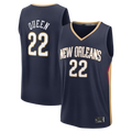 Ldoa NO.Pelicans #22 Derik Queen Navy Fast Break Replica Stitched Jerseys- Icon Edition