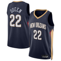 Ldoa NO.Pelicans #22 Derik Queen Navy Swingman Stitched Jerseys- Icon Edition
