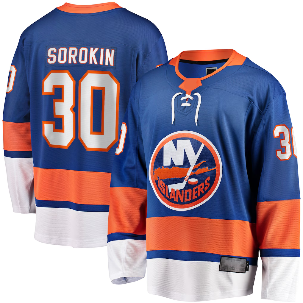 Tuec NY.Islanders #28 Alexander Romanov Blue Home Premier Breakaway Player Jerseys£¨¸±±¾£©