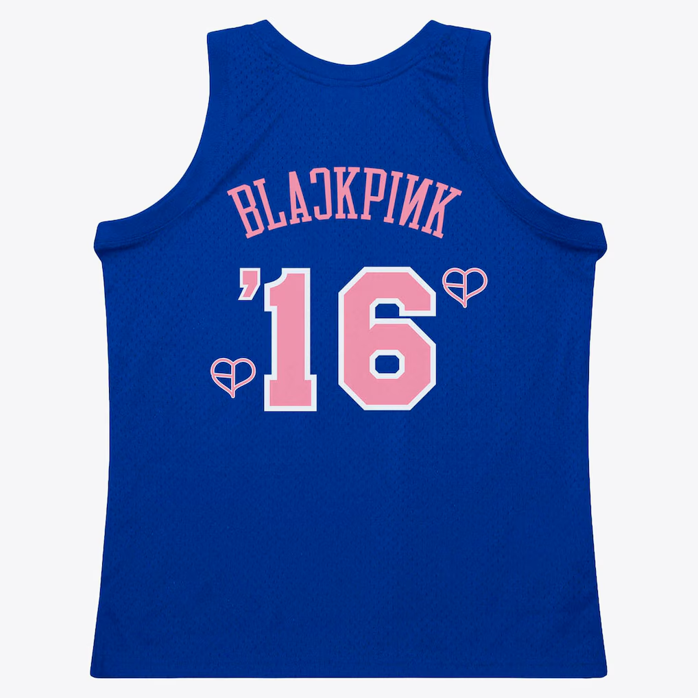 Ldoa NY.Knicks Mitchell & Ness x BLACKPINK Blue Hardwood Classics Swingman Jerseys - Limited Edition