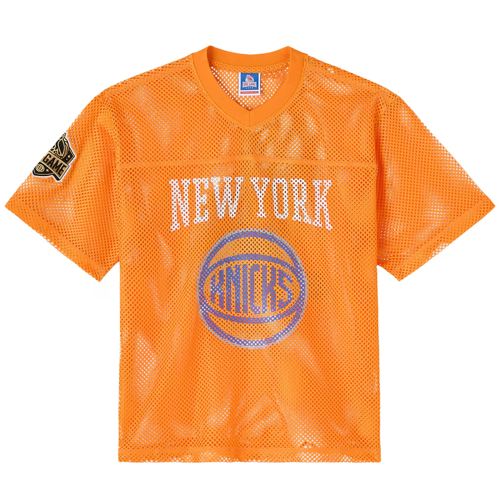 Ldoa NY.Knicks OVO x  Orange Mesh Football Fashion Jerseys