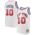 Ldoa NY.Knicks #10 Walt Frazier Mitchell & Ness White Hardwood Classics Swingman Jerseys