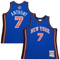 Ldoa NY.Knicks #7 Carmelo Anthony Mitchell & Ness Blue 201011 Swingman Jerseys
