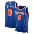 Ldoa NY.Knicks #8 OG Anunoby Blue 2026  Finals Patch Swingman Jerseys - Icon Edition