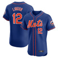 Ldoa NY.Mets #12 Francisco Lindor Player Royal Limited Elite Home Stitched Jerseys