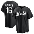 Ldoa NY.Mets #16 Dwight Gooden Player Black Home Game Stitched Jerseys