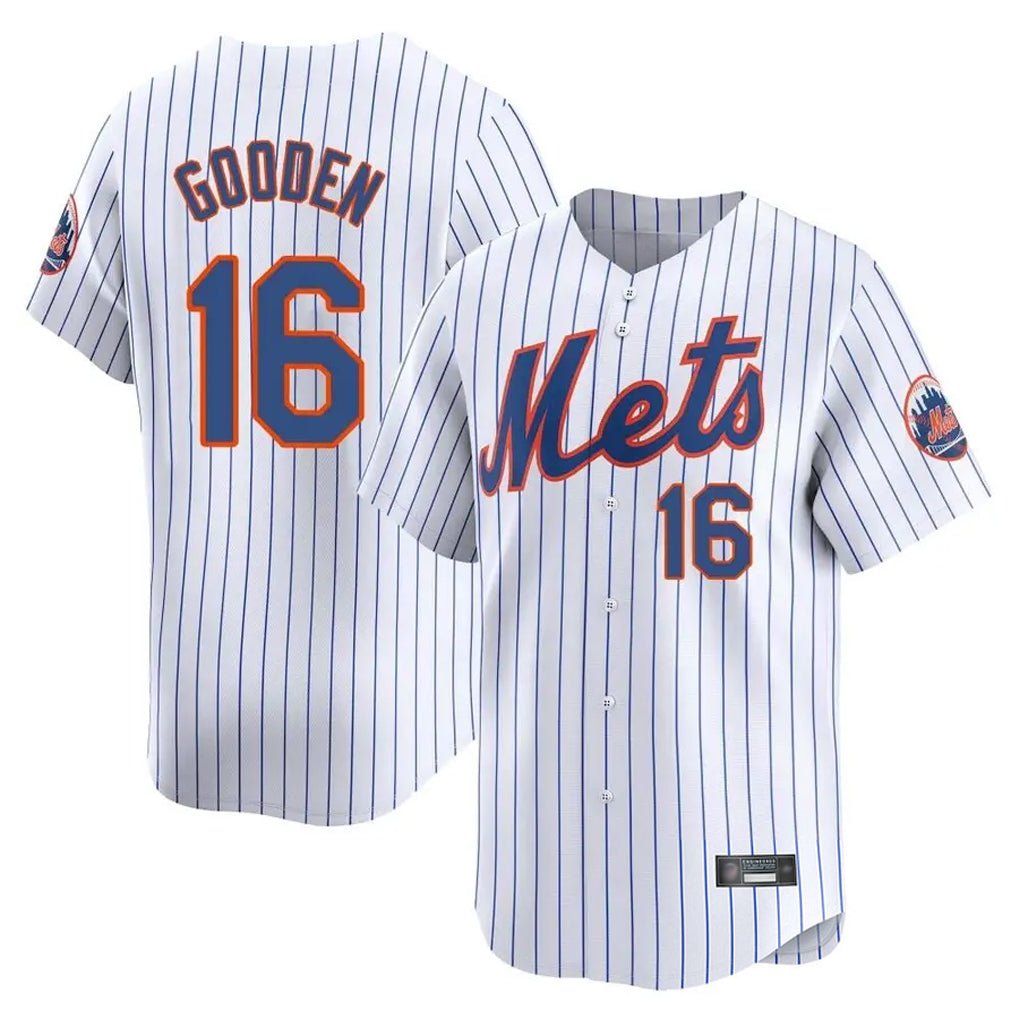 Ldoa NY.Mets #16 Dwight Gooden Player White Home Limited Stitched Jerseys