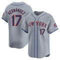 Ldoa NY.Mets #17 Keith Hernandez Player Gray Road Limited Home Stitched Jerseys