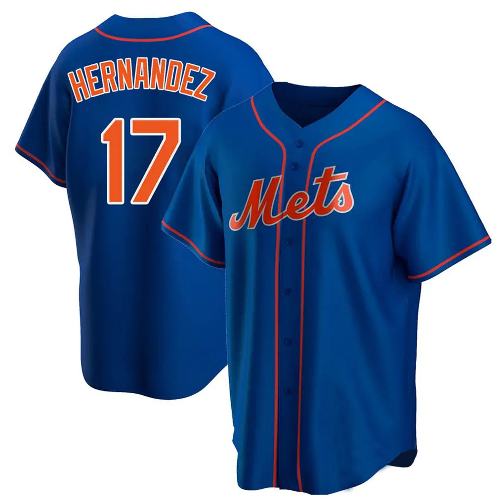 Ldoa NY.Mets #17 Keith Hernandez Player Royal Home Game Stitched Jerseys